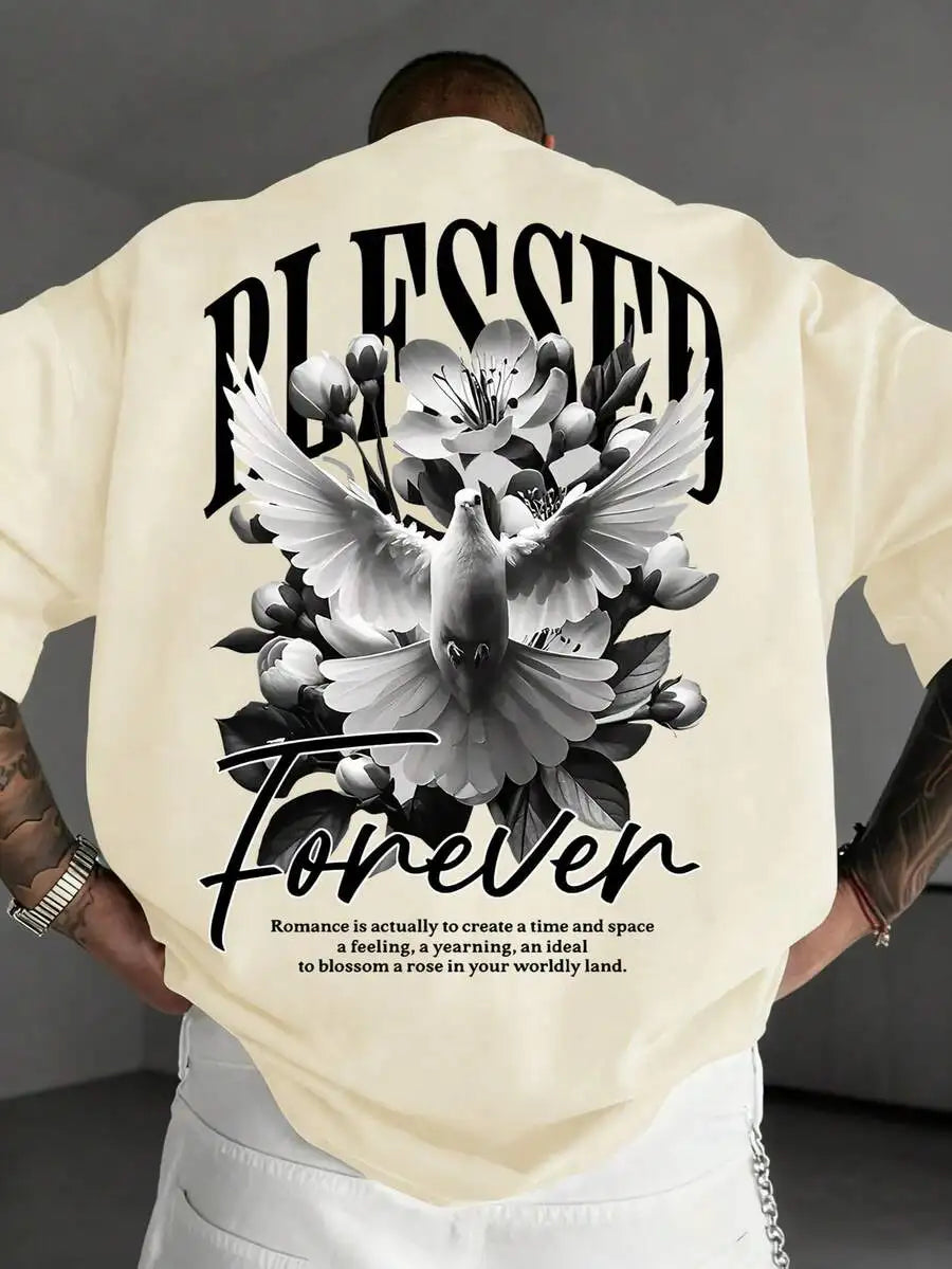 Men Blessed Forever Floral T Shirt