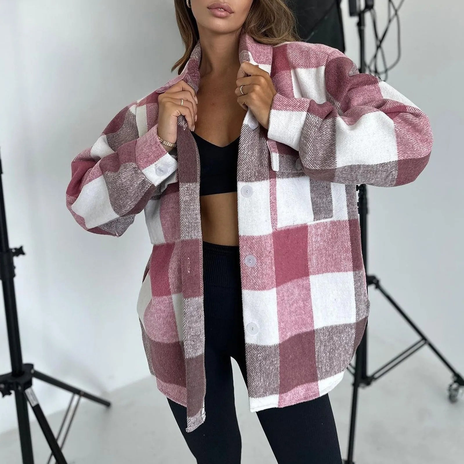 Women’s Plus Size Plaid Flannel Shirt