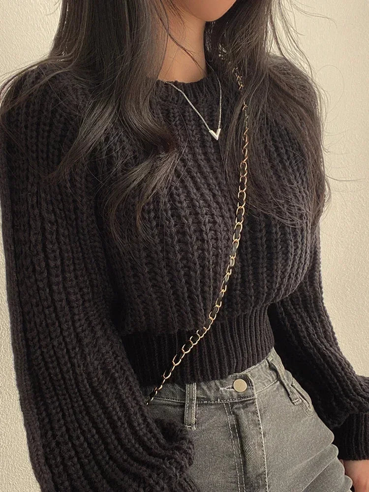 Cropped Knit Pullover