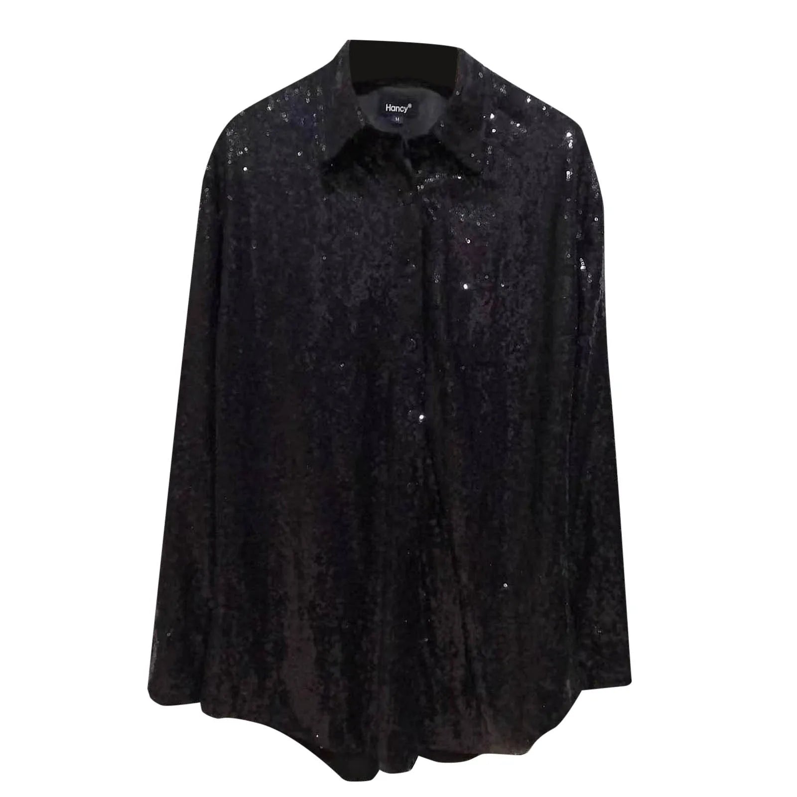 Women's Oversized Sequin Shirt