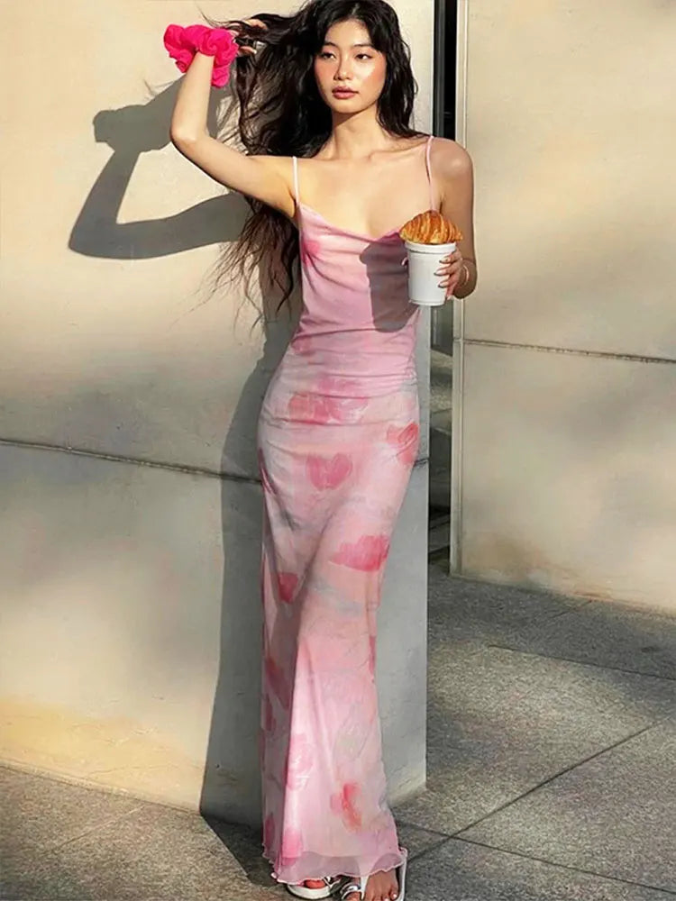 Women’s Pink Mesh Dress