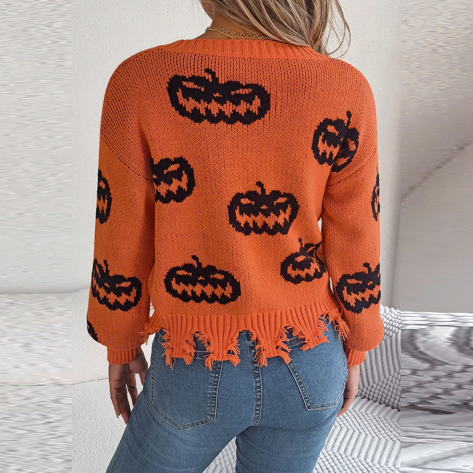 Halloween Pumpkin Sweater