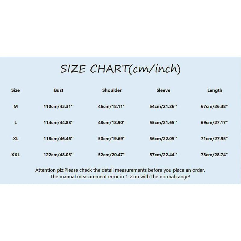 Size guide for Chunky Cable Sweater