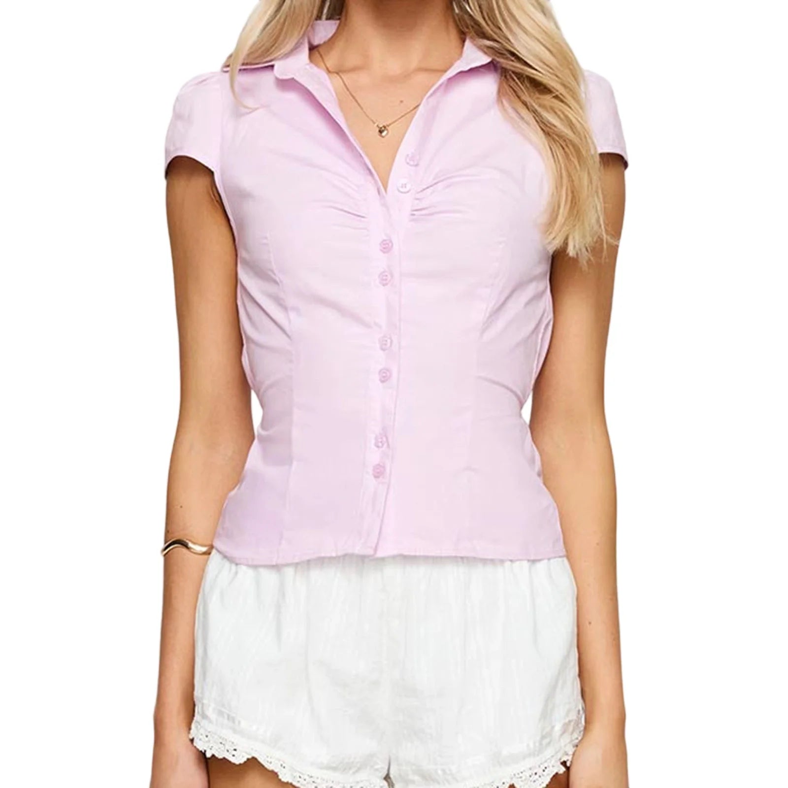 Women's White Button Up Shirt