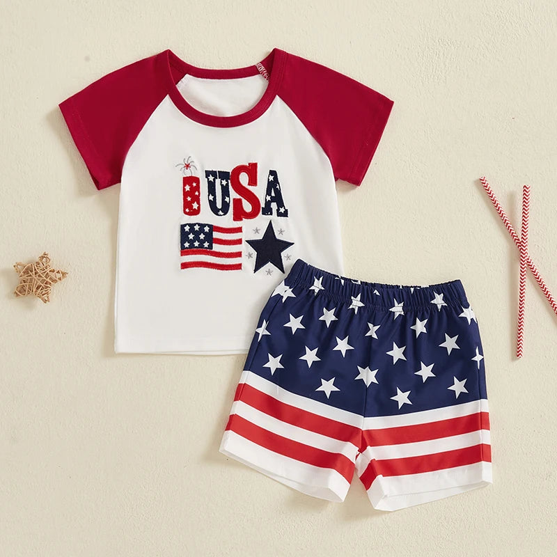 USA Flag Outfit Set