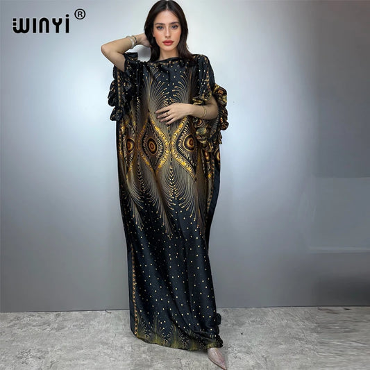 WINYI Boho Kaftan Dress