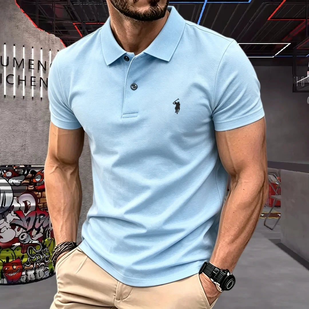 Men’s 100% Cotton Embroidered Polo Shirt