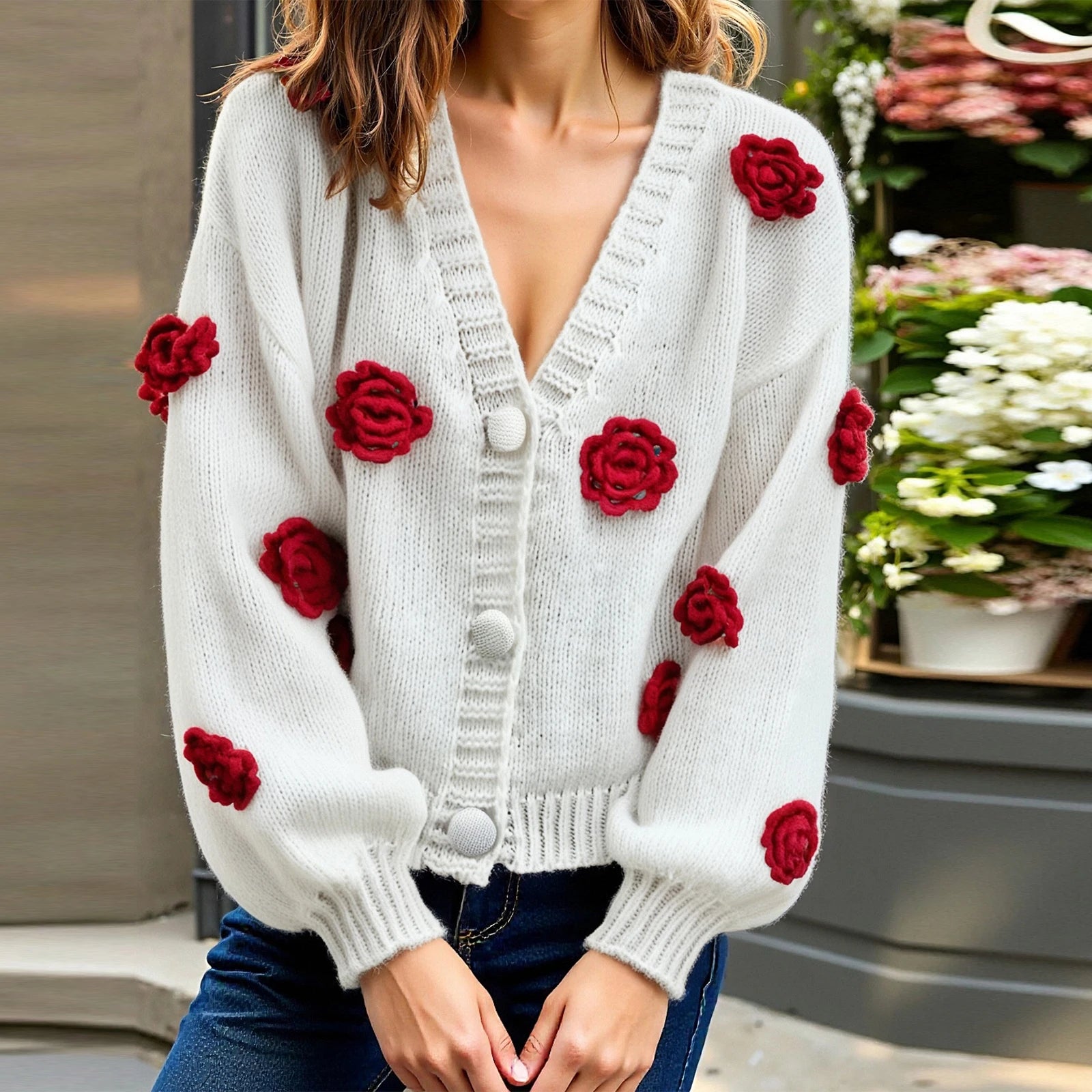 Women's Buttoned Sweater