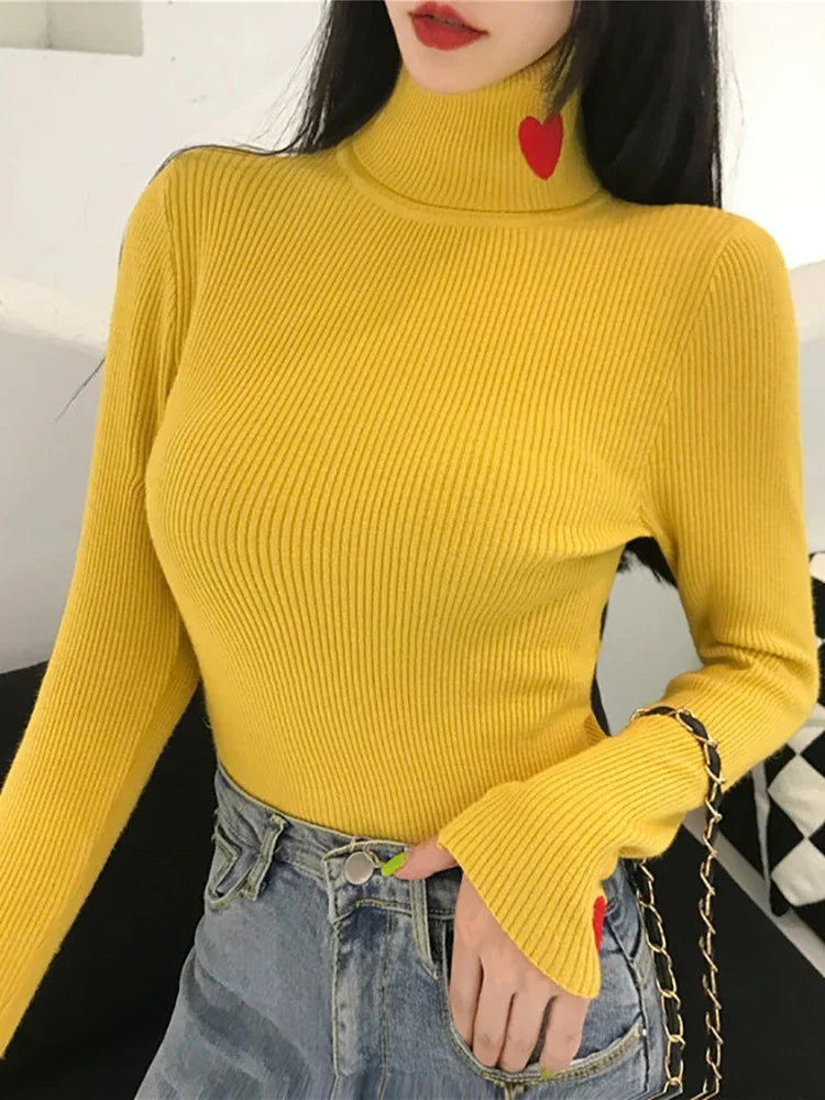 Heart Turtleneck Sweater