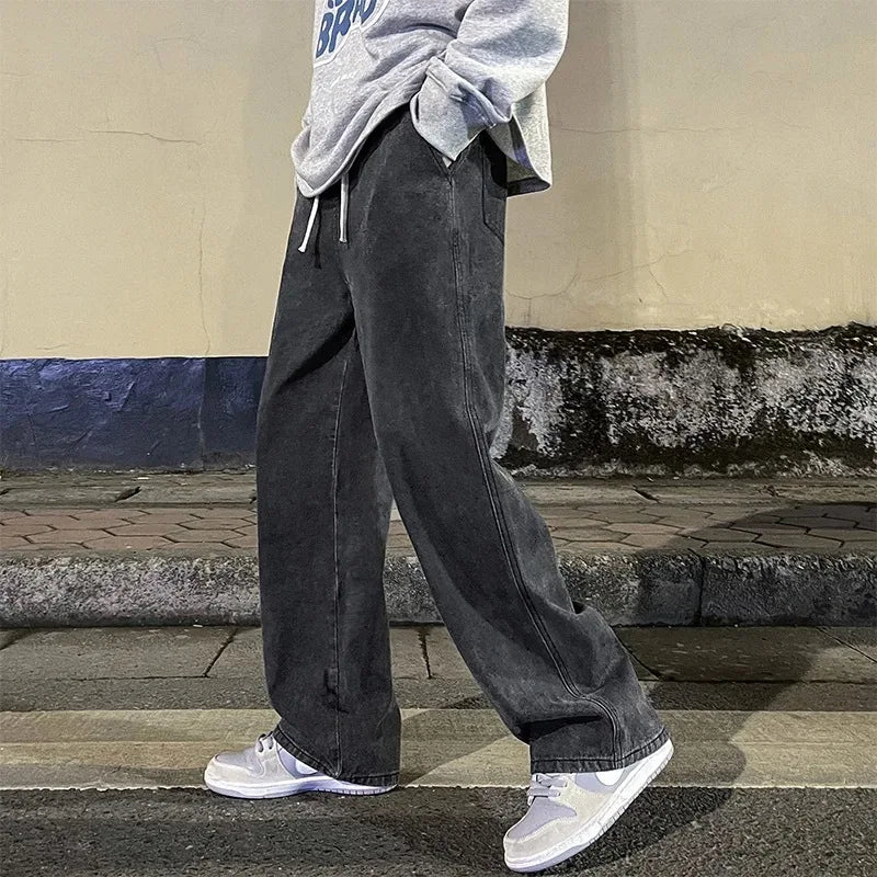 Straight-Leg High Street Pants