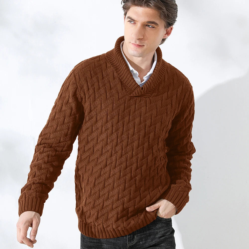 Men's Shawl Collar Sweater