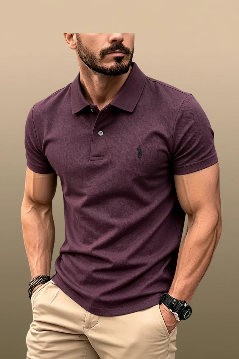 Men’s 100% Cotton Embroidered Polo Shirt