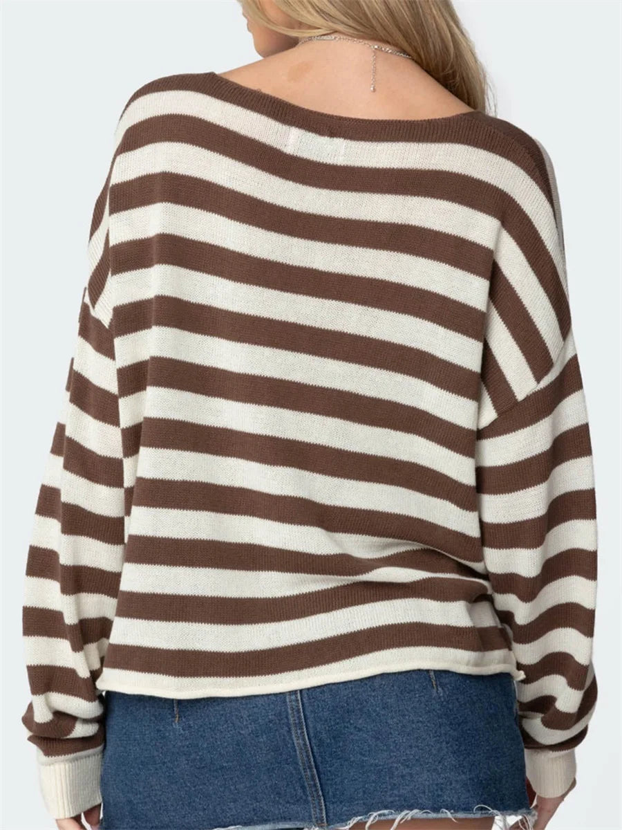 Striped Knit Pullover