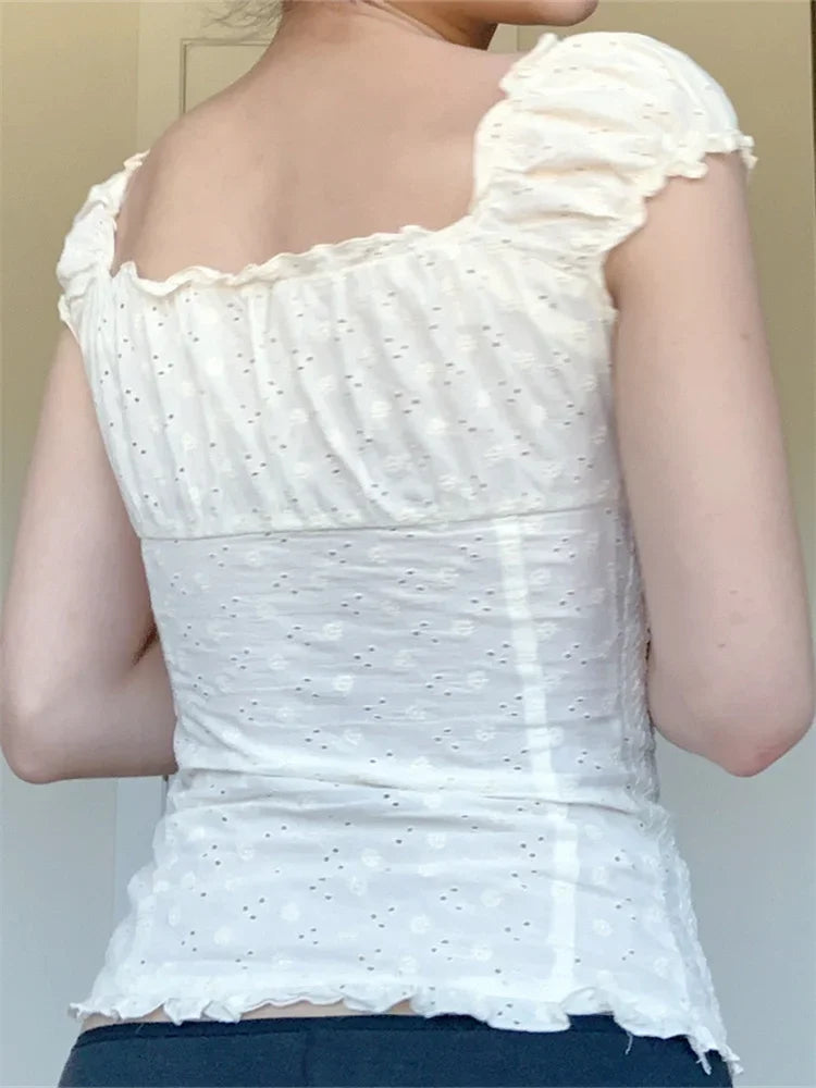 Square Neck Summer Blouse