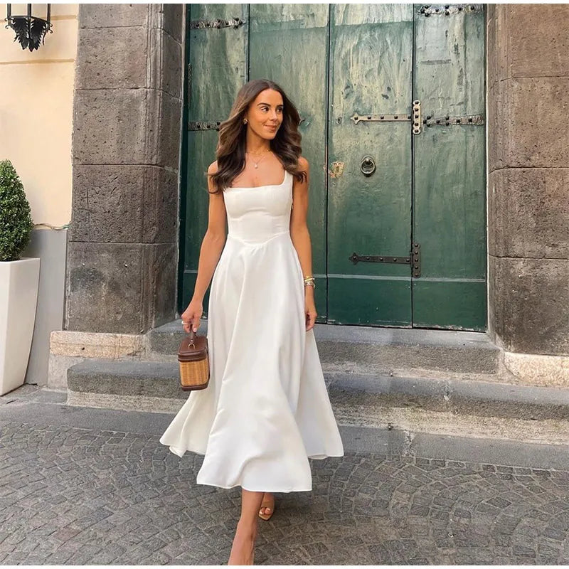 Elegant Polka Dot Maxi Dress