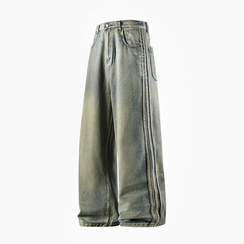 Men’s Baggy Loose Fit Straight-Leg Jeans