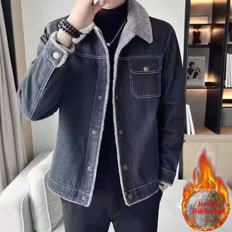 Plush Fleece Denim Jacket