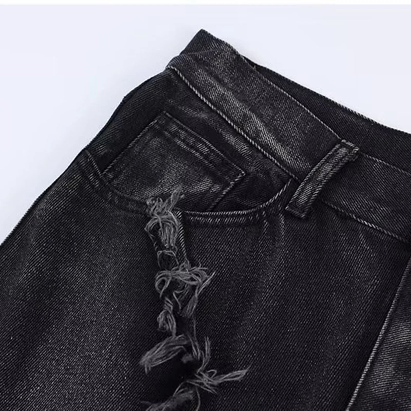 Straight Leg Denim Pants