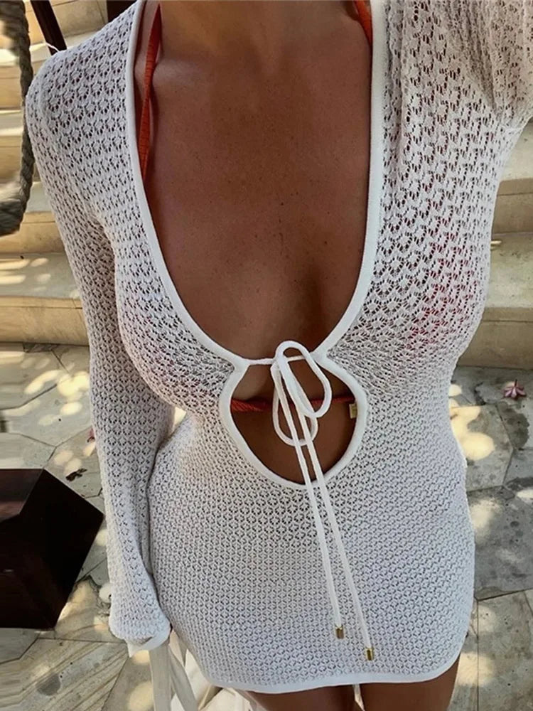 Hollow Out Knitted Dress