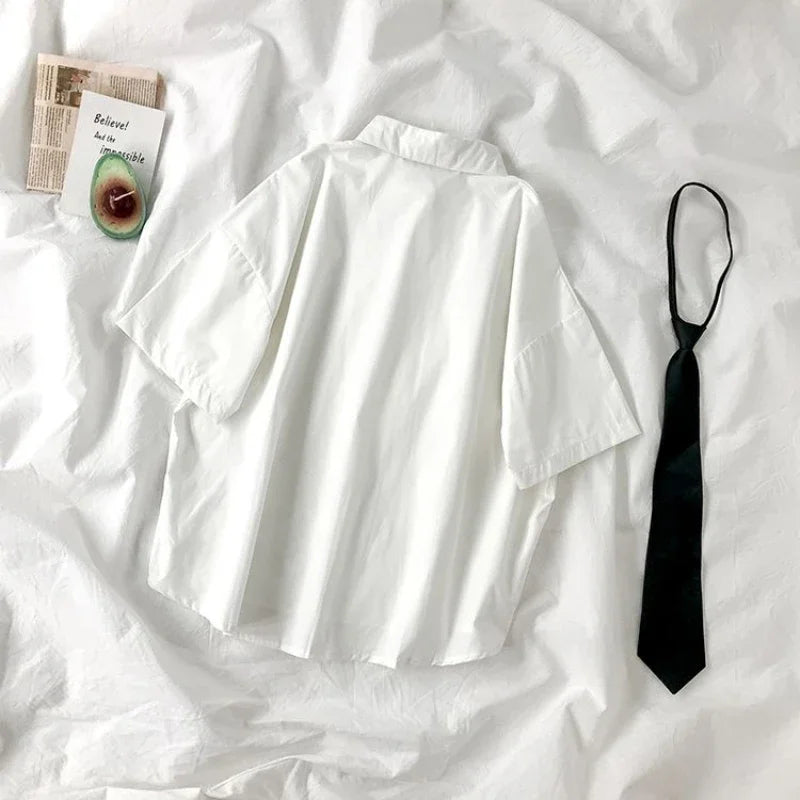 Preppy Tie White Shirt