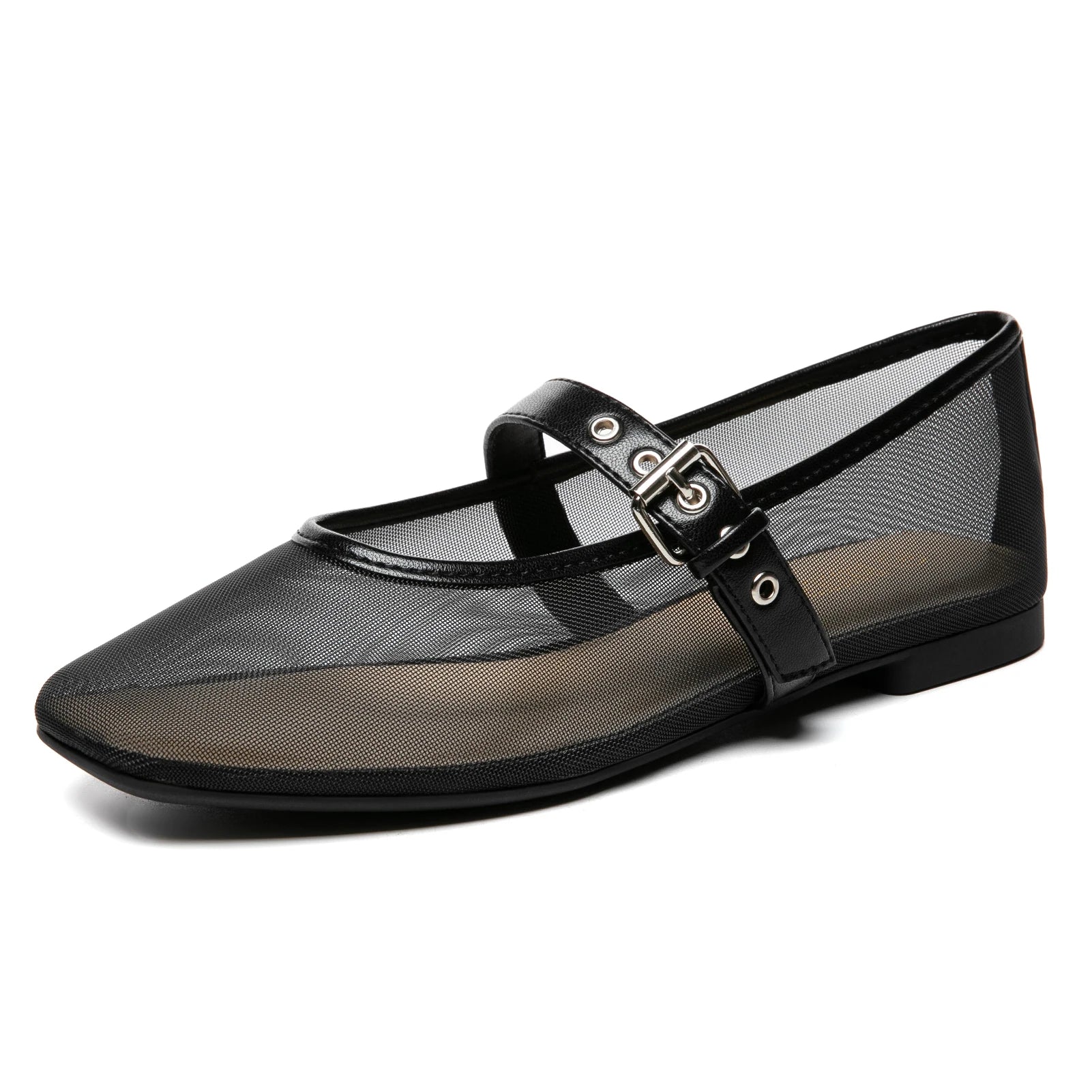 Mesh Mary Jane Flats
