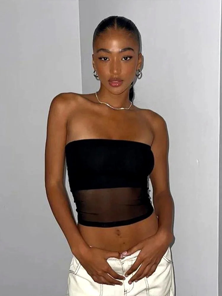 Women's Mesh Crop Top
