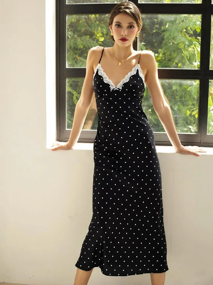 Polka Dot Suspender Dress