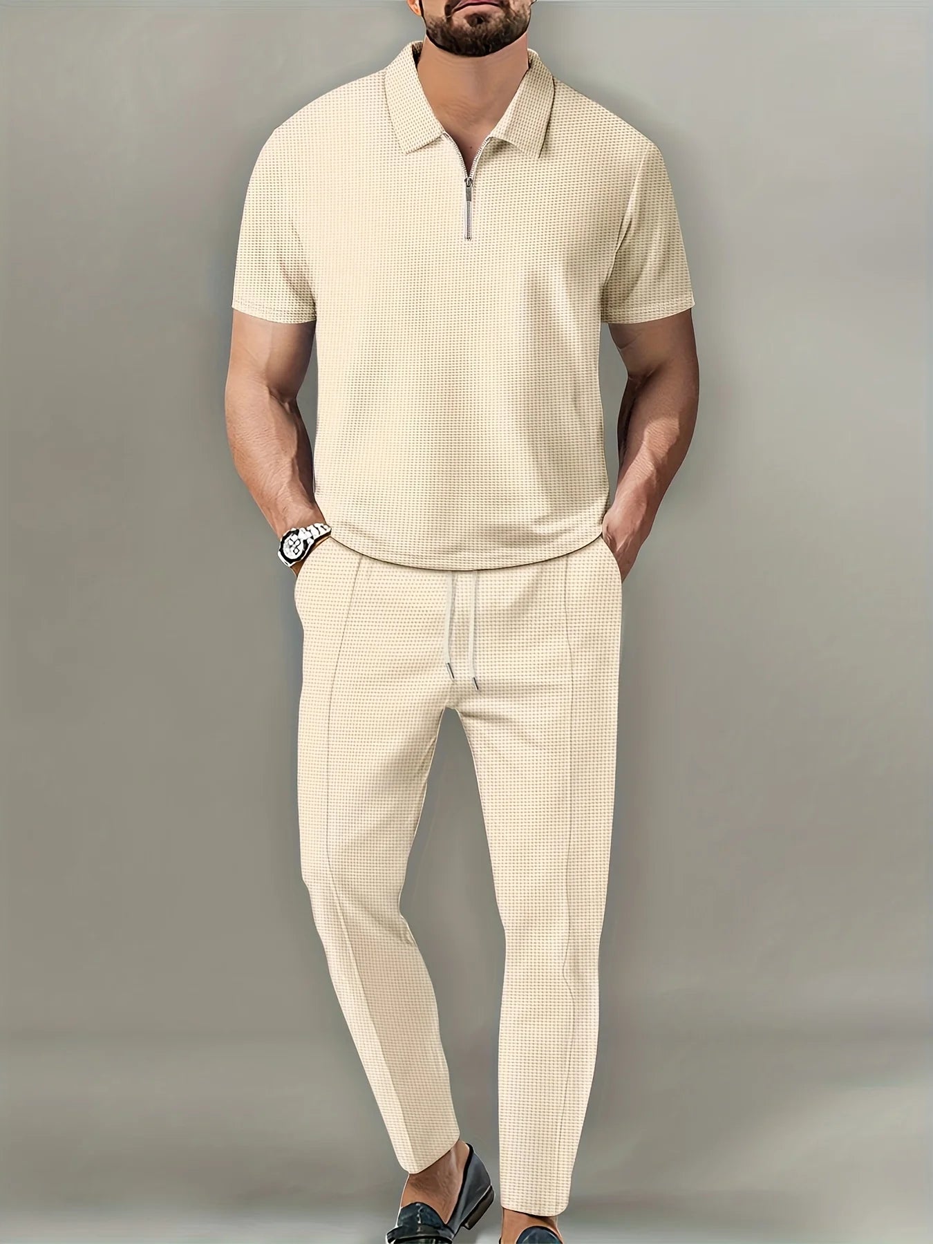 Men's Waffle Suit Set