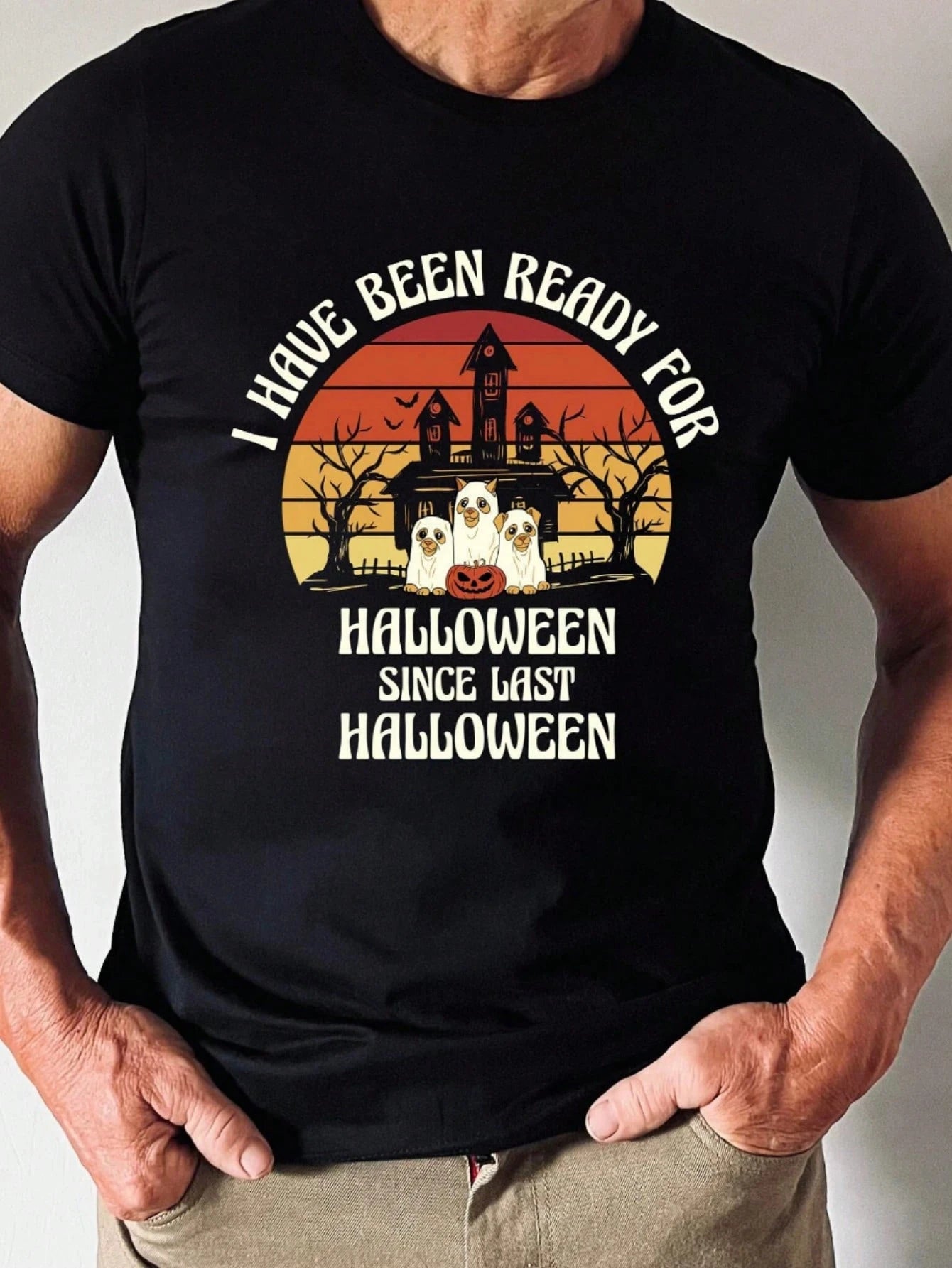 Spooky Dad Ghost Halloween T-Shirt