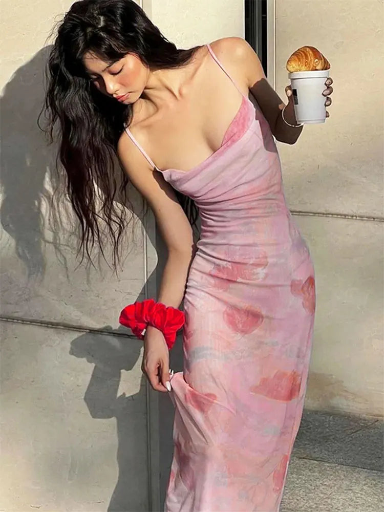 Women’s Pink Mesh Dress