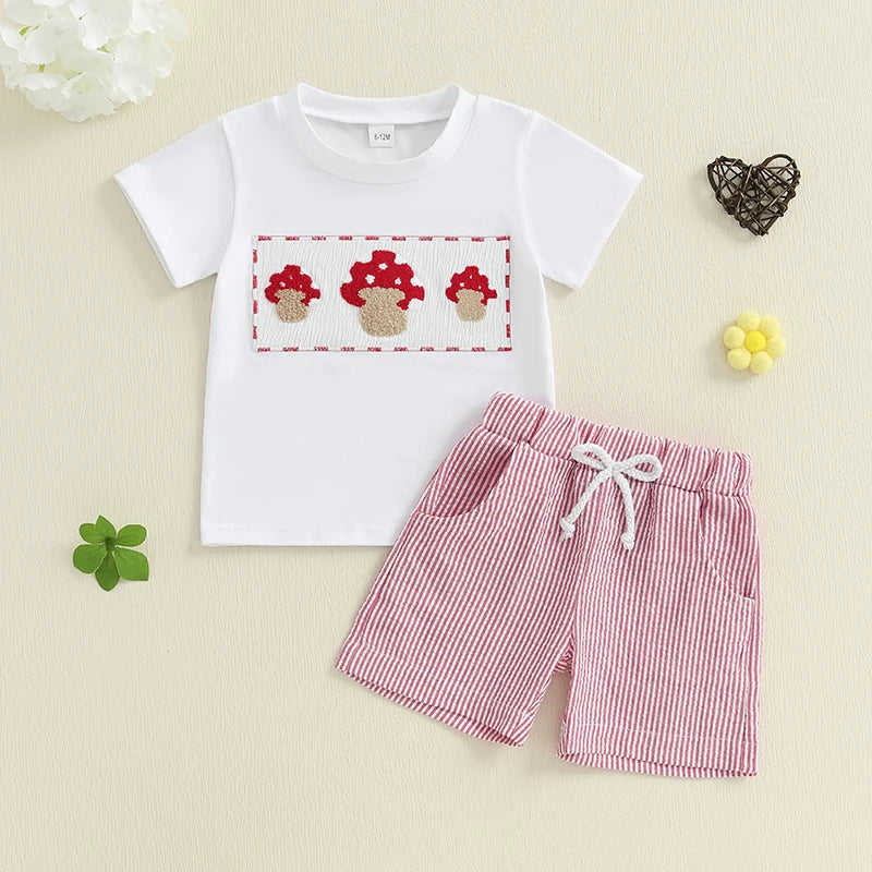 Kids Mushroom Shorts Set