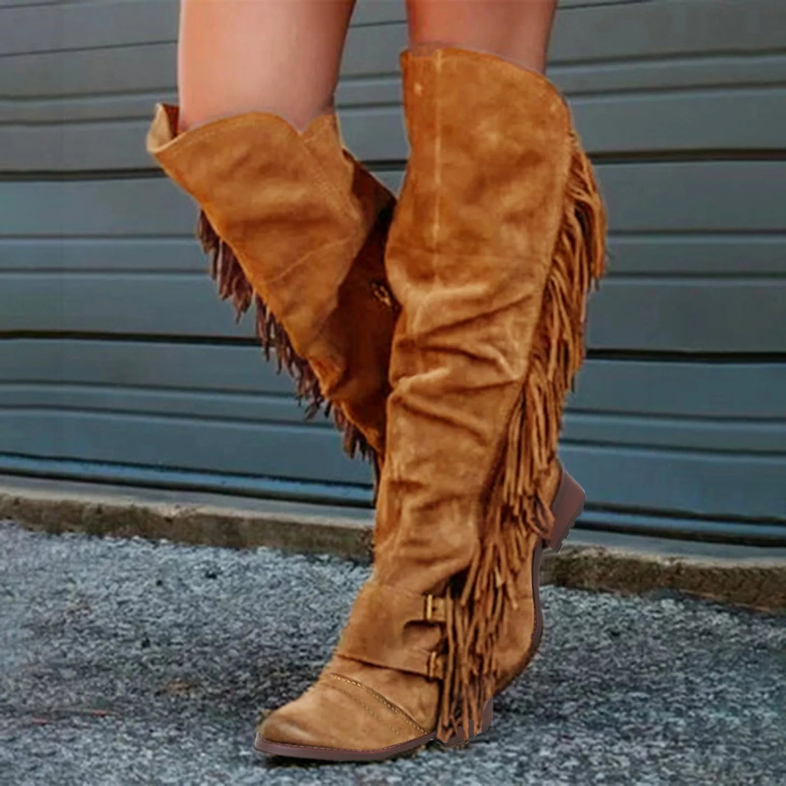Knee Lace-Up Boots