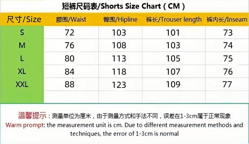 Size guide for Men’s Wide Checkered Drawstring Casual Pants