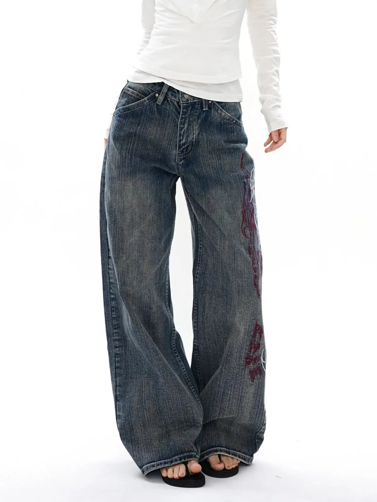 Women's Floral  Y2K Jeans