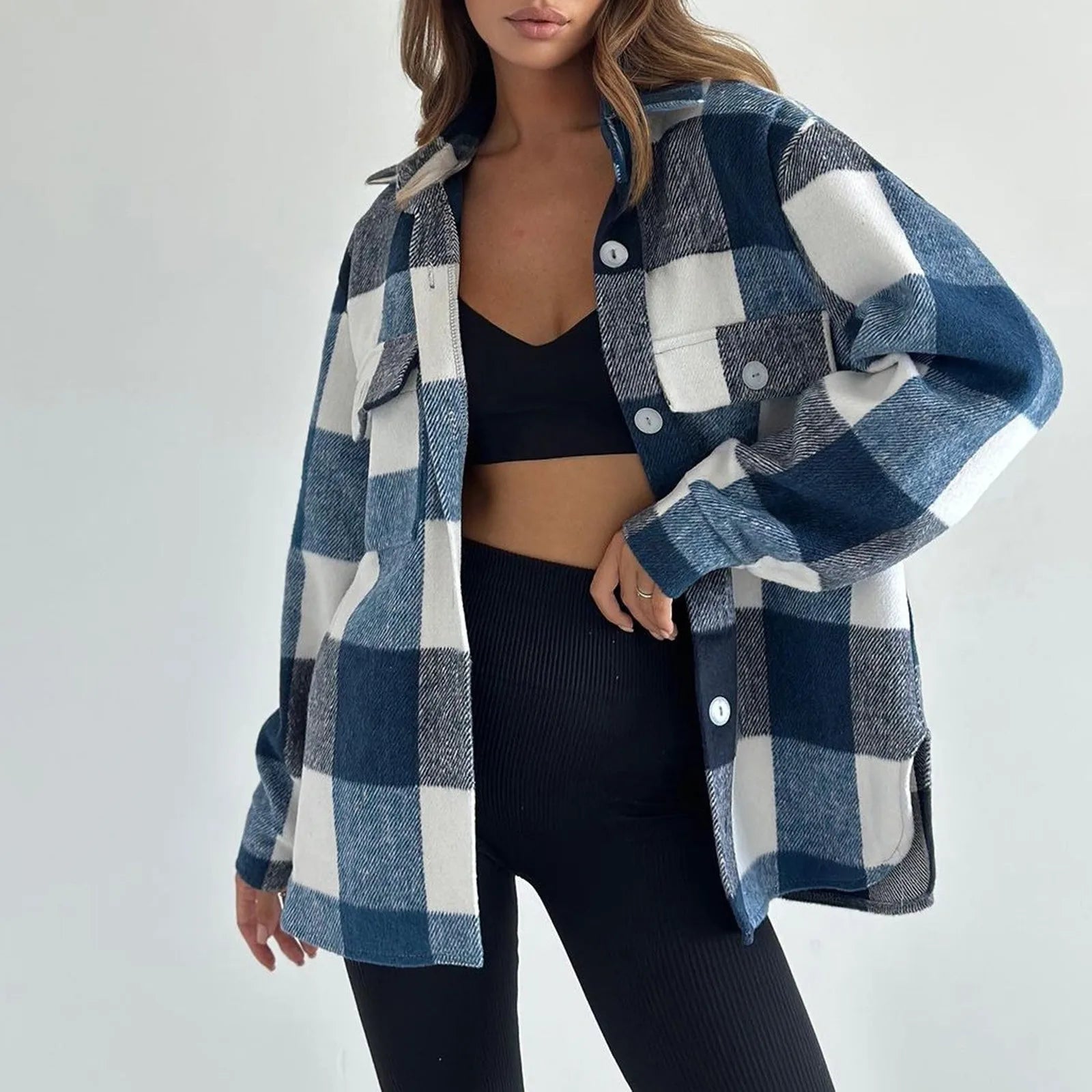 Women’s Plus Size Plaid Flannel Shirt