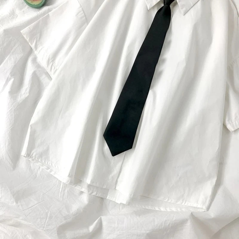 Preppy Tie White Shirt