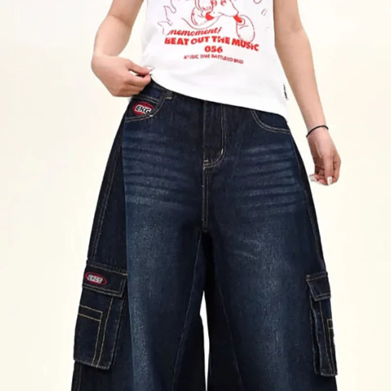 Men’s Harajuku Loose Straight-Leg Denim Jeans