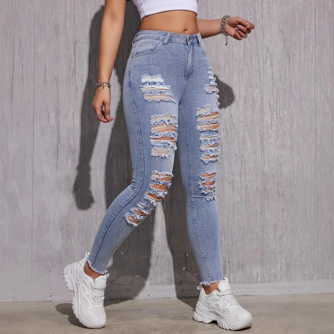 High-Waist Skinny Jeans