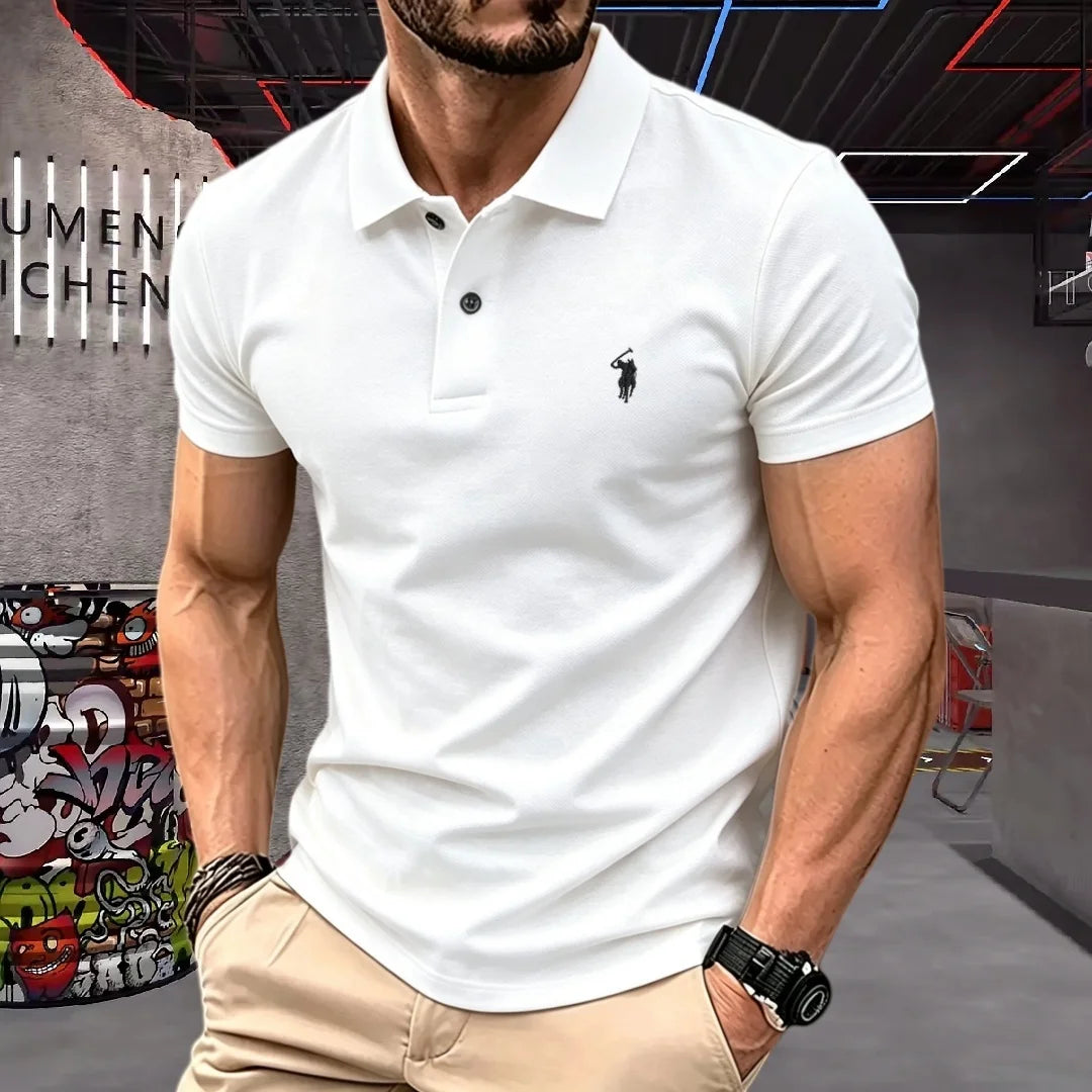 Men’s 100% Cotton Embroidered Polo Shirt