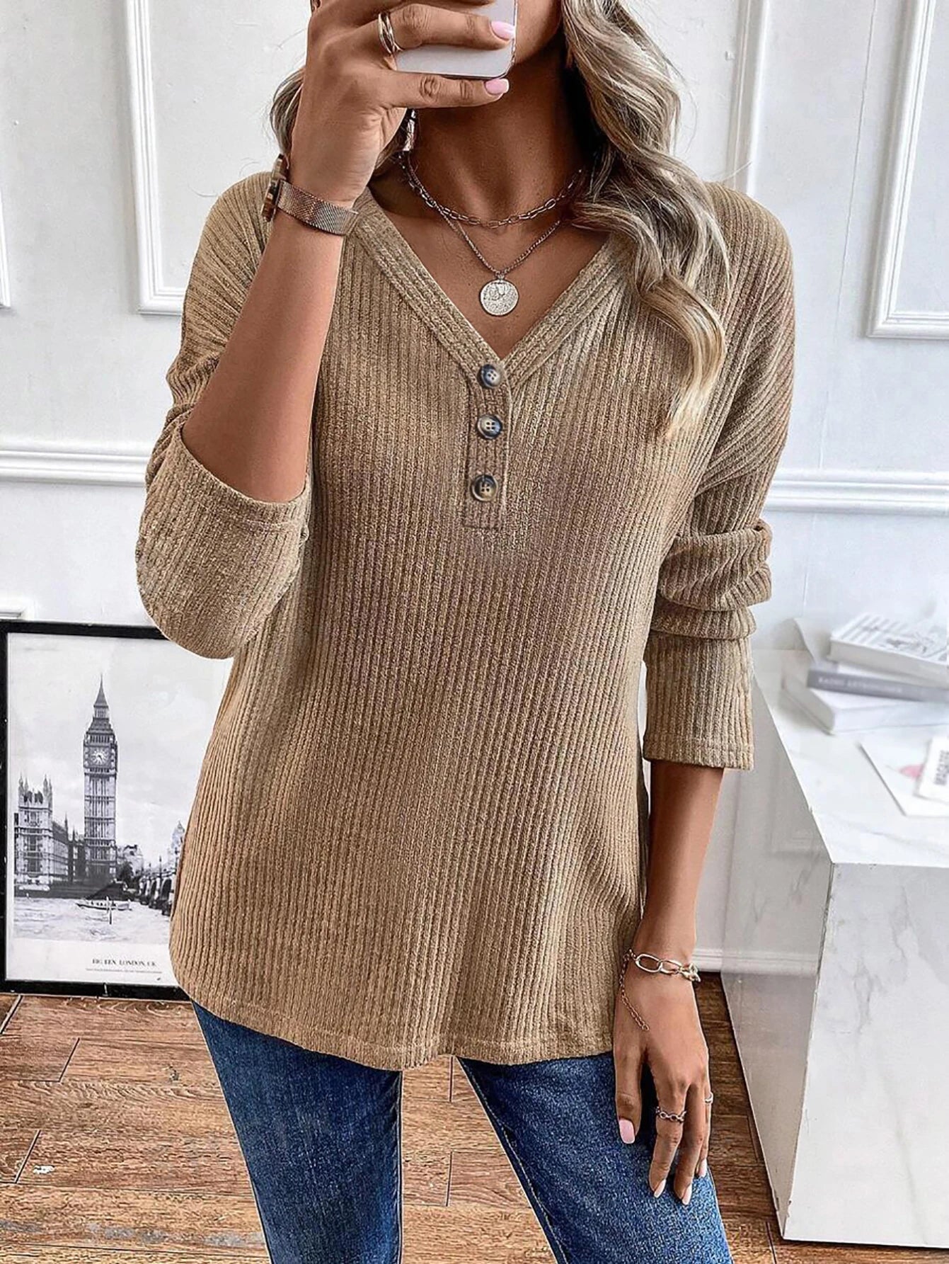 Neck Knitted Top