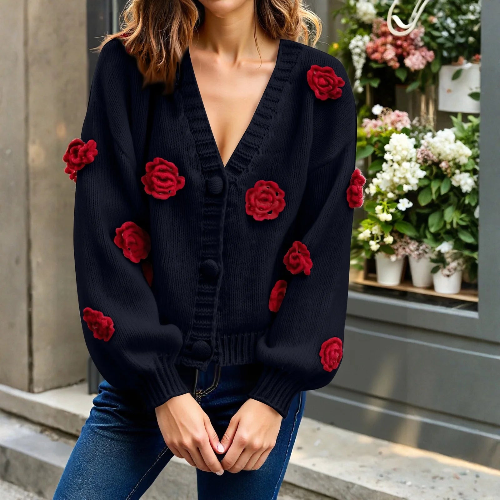 Women's Buttoned Sweater
