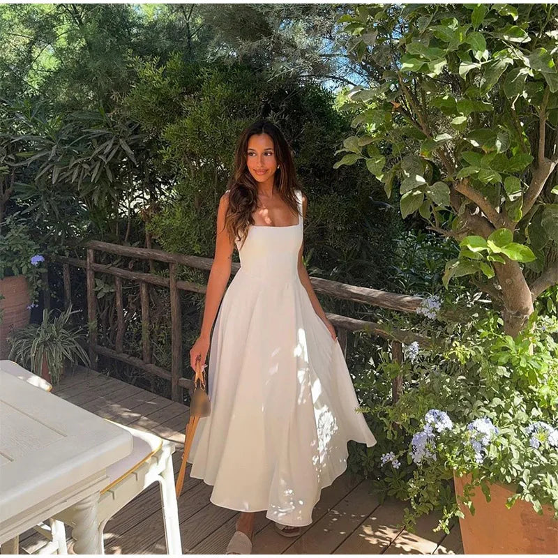 Elegant Polka Dot Maxi Dress