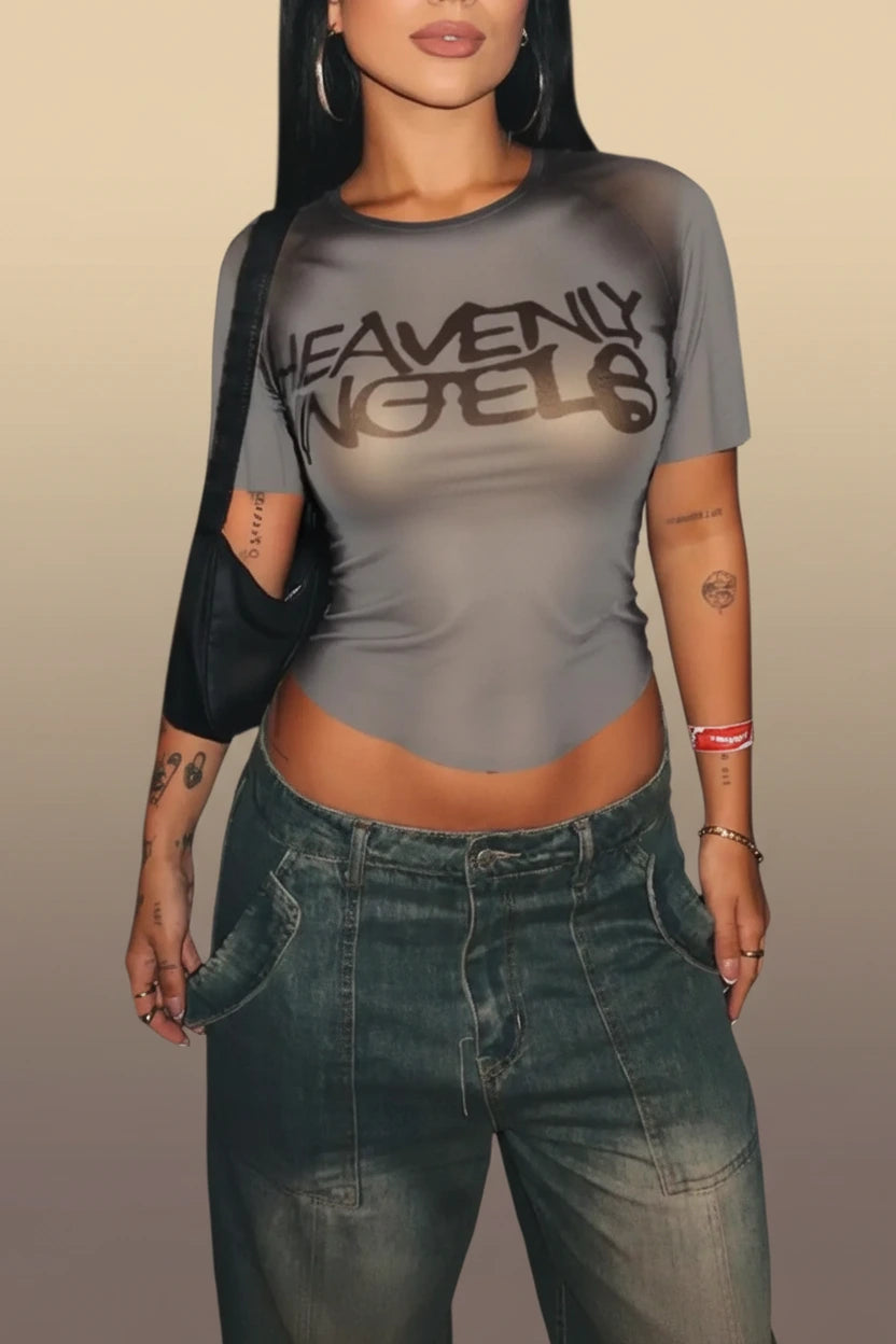 Women's Mesh Graphic Tee