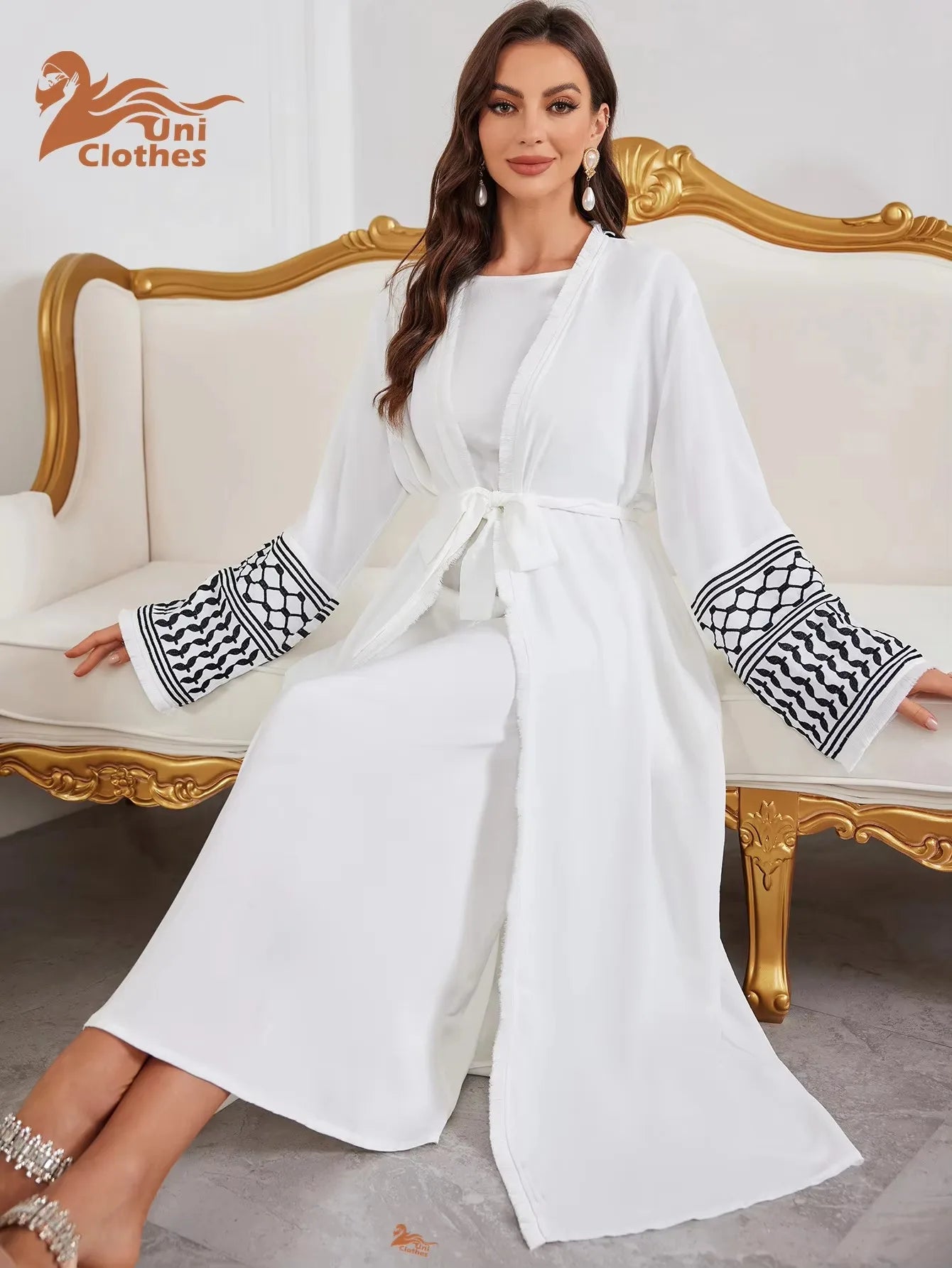 Women’s Embroidered Ramadan Abaya Kimono