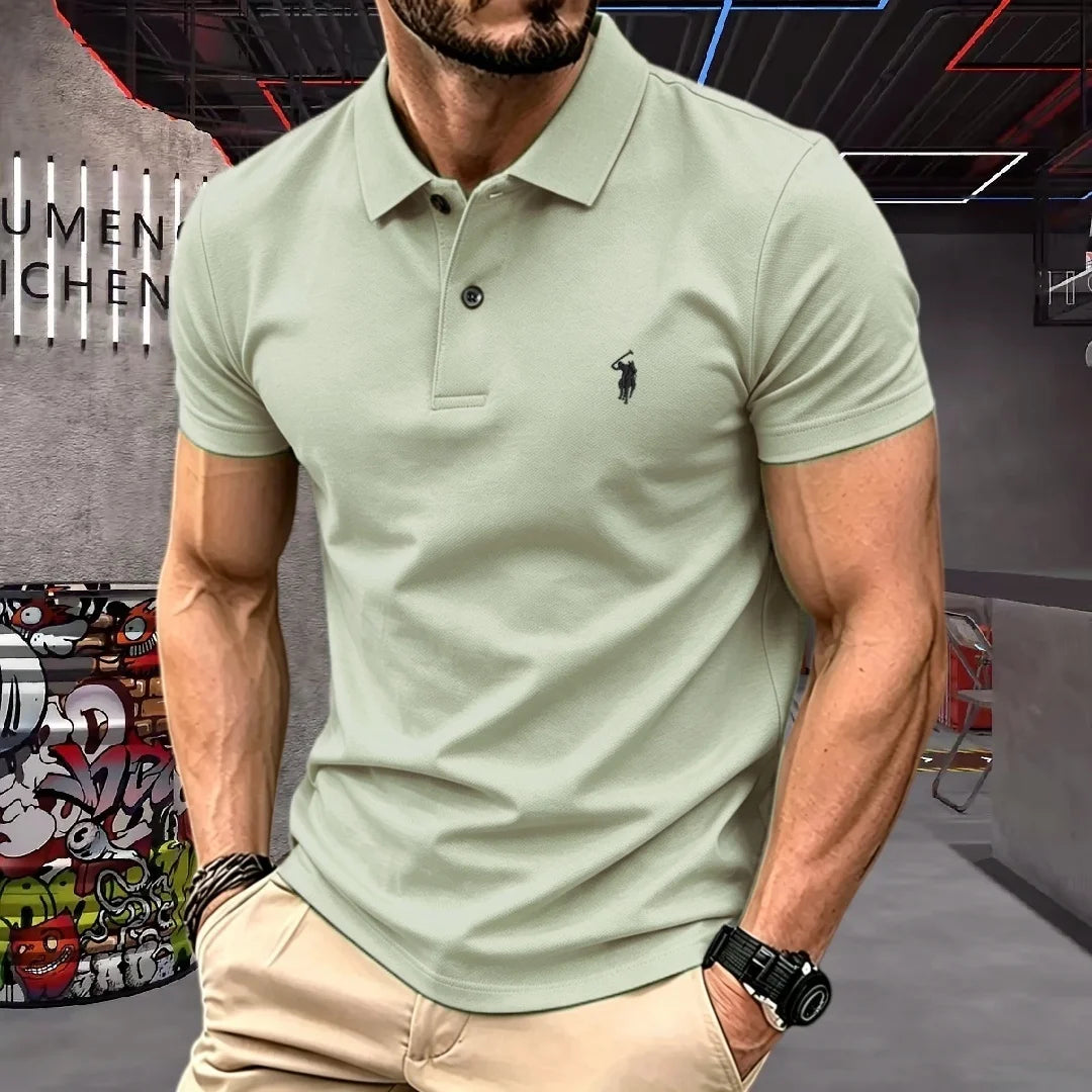 Men’s 100% Cotton Embroidered Polo Shirt