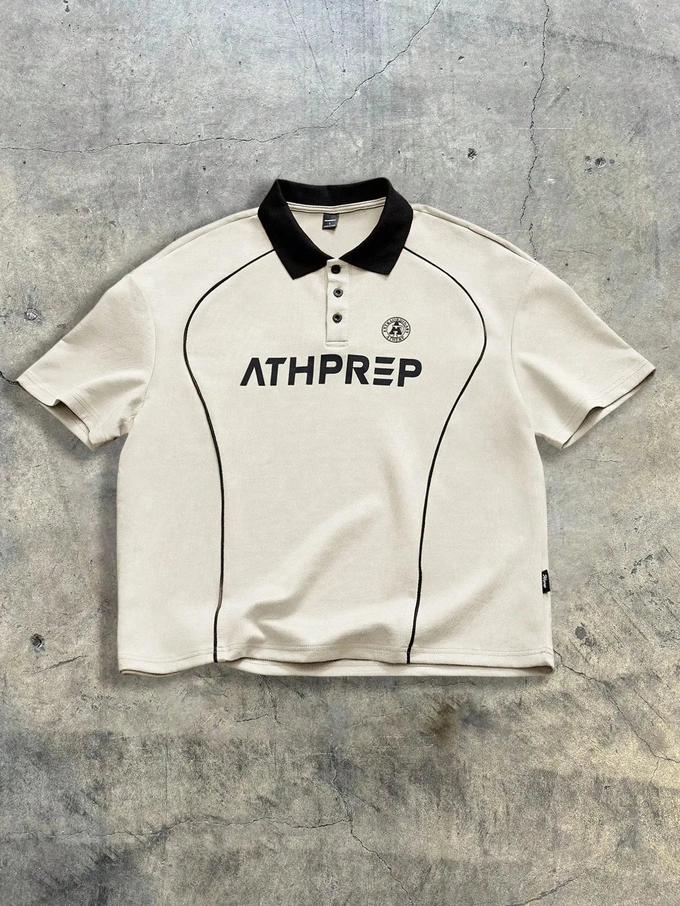 Men's 3D Letter Print Polo Shirt