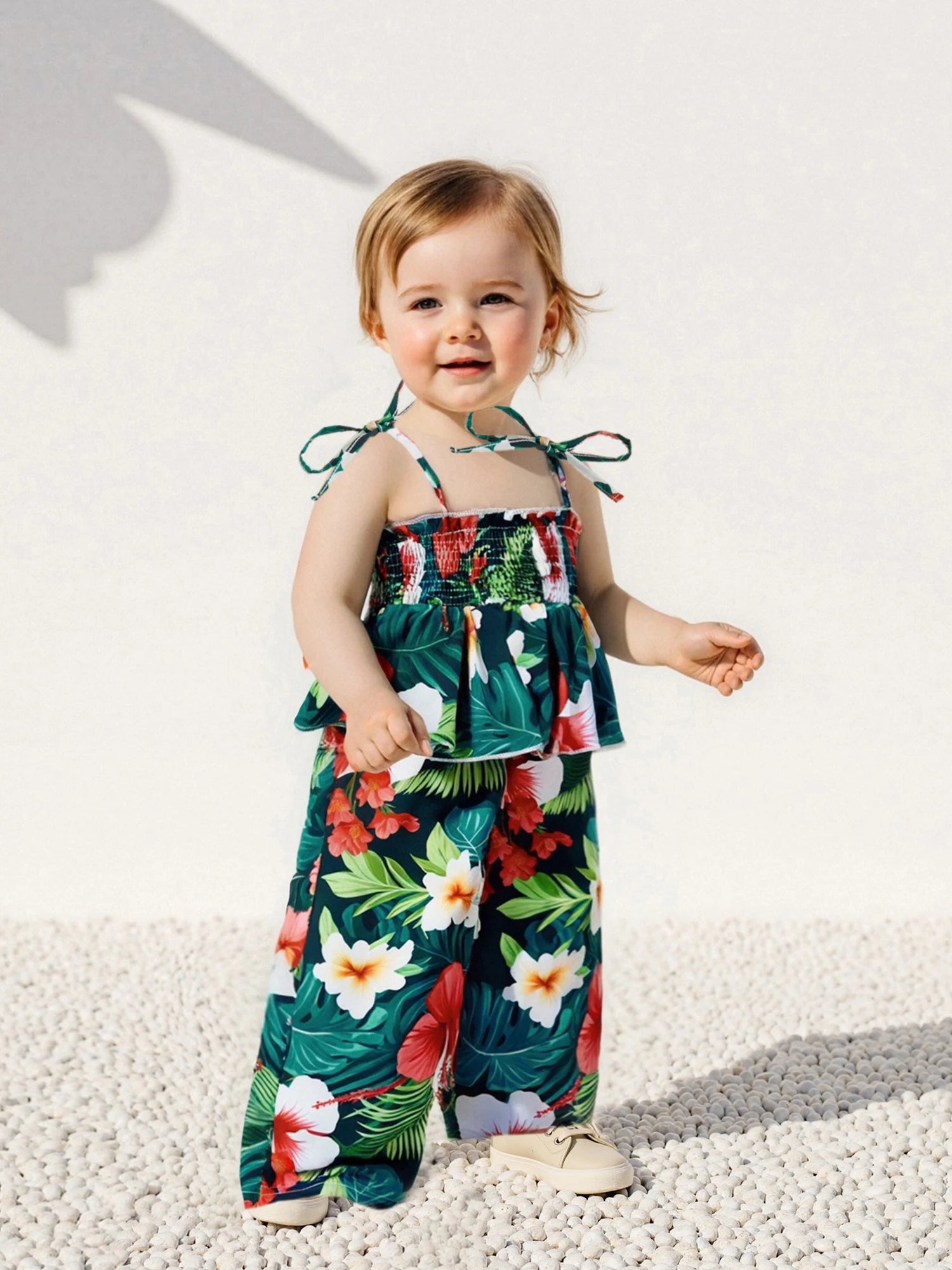 Toddler Girl Floral Jumpsuit