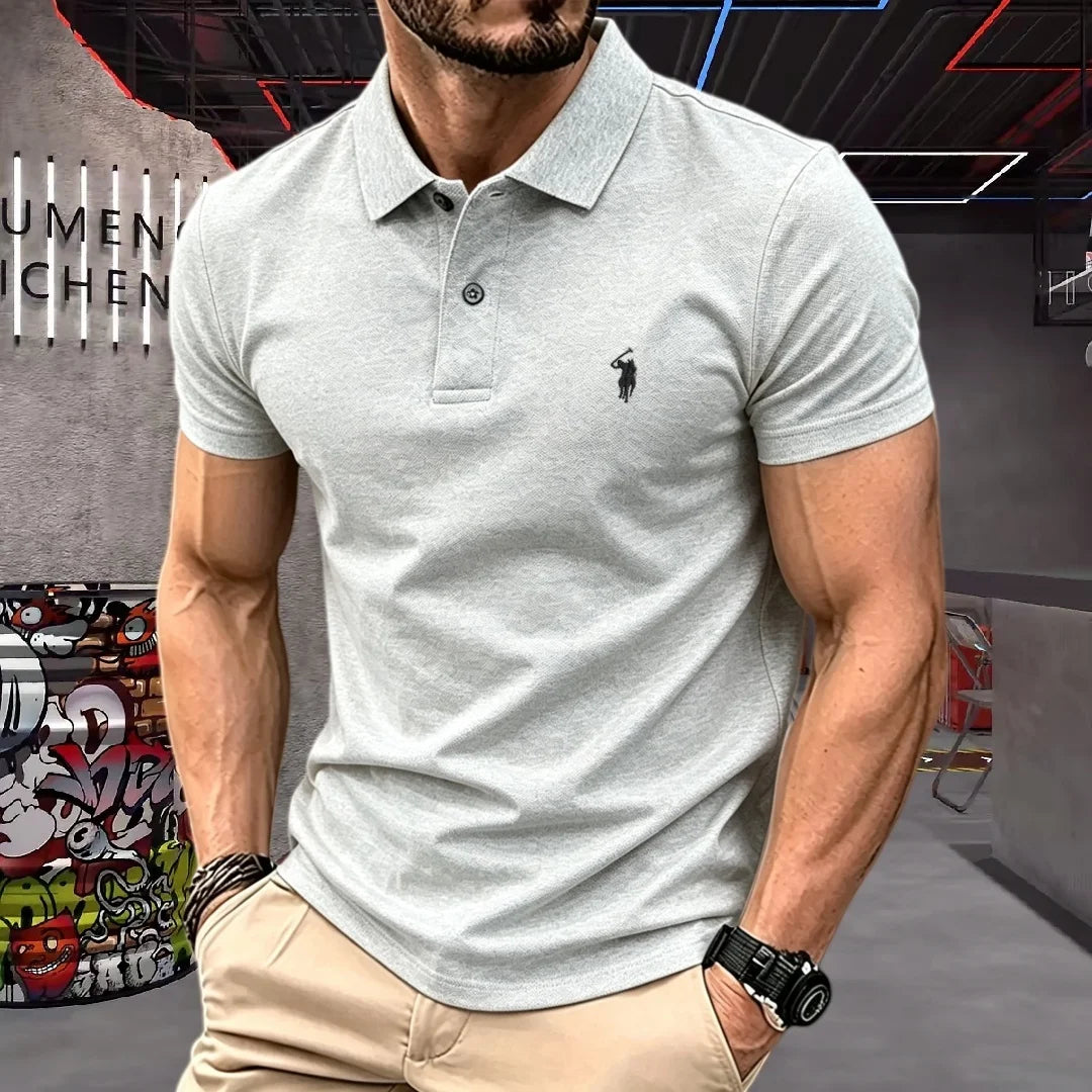 Men’s 100% Cotton Embroidered Polo Shirt