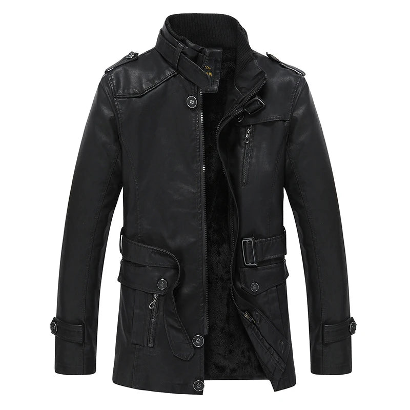 Men’s Fleece Leather Jacket