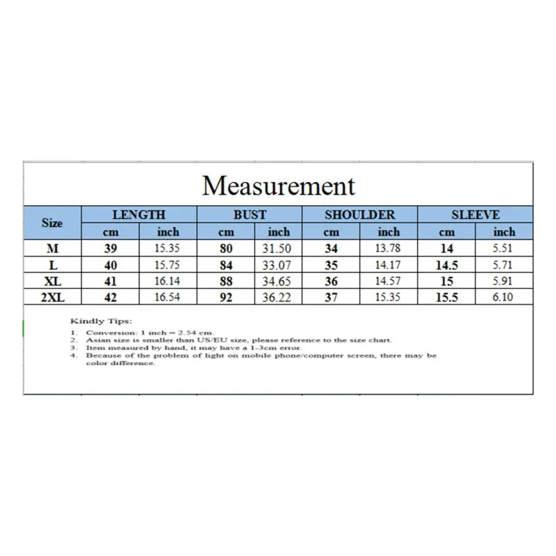 Size guide for Women's Cross Wrap T-Shirt